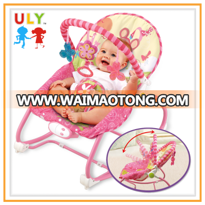 Jolly Safe Newborn To Toddler Baby Rocking Chairs Vibration Musical Baby Rocker Chair With Hanging Rattle Toys